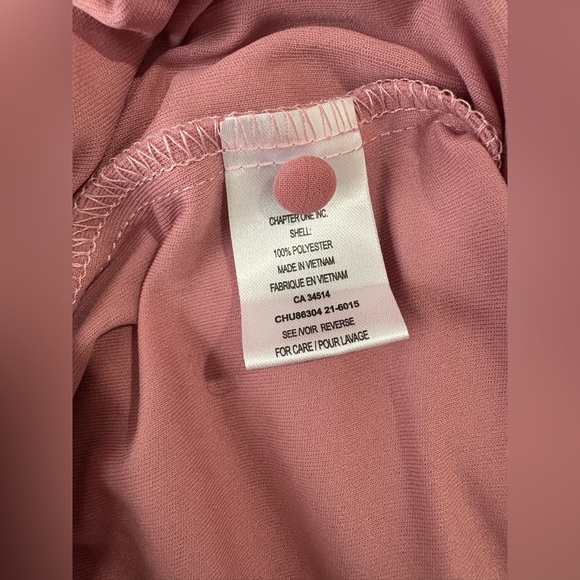 Blousology jacquard dot button down front blouse pink size 1X - Picture 15 of 16